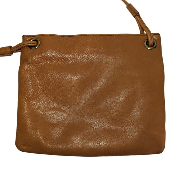 margot New York Small Caramel Brown Soft Leather Crossbody Purse - Lined - EUC - Picture 5 of 12